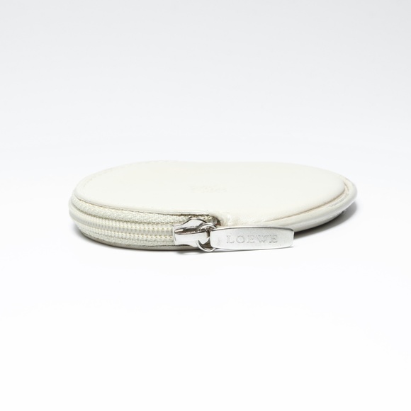 LOEWE Leather Mini Wallet/Coin Case, Ivory